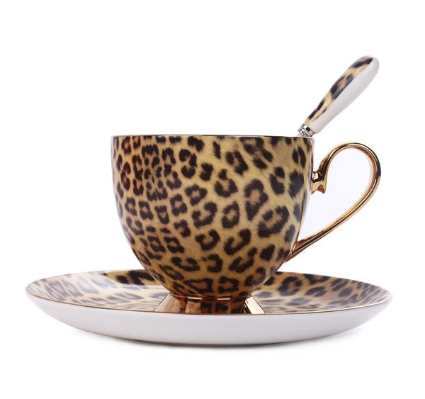 Unique Ceramic Coffee Cups and Saucers, Creative Ceramic Coffee Cups, Beautiful British Tea Cups, Creative Bone China Porcelain Tea Cup Set-ArtWorkCrafts.com