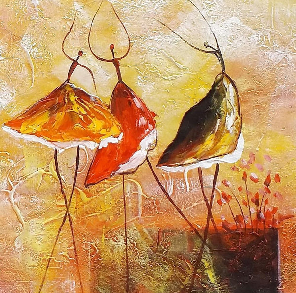 Modern Acrylic Painting, Ballet Dancer Painting, Bedroom Canvas Painting, Original Painting, Abtract Painting for Sale