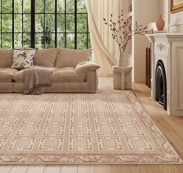 Geometric Modern Rug Ideas for Living Room, Modern Rugs for Living Room, Mid Century Contemporary Area Rugs for Dining Room-ArtWorkCrafts.com