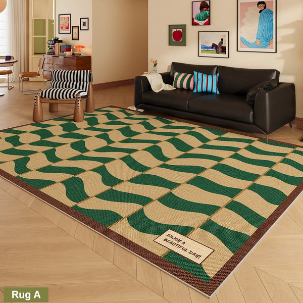 Modern Living Room Rug Ideas, Mid Century Modern Rugs, Colorful Modern Rugs for Dining Room, Geometric Contemporary Area Rugs-ArtWorkCrafts.com