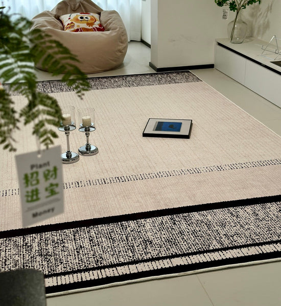 Large Abstract Rugs for Living Room, Geometric Contemporary Modern Rugs Next to Bed, Extra Large Modern Area Rugs-ArtWorkCrafts.com