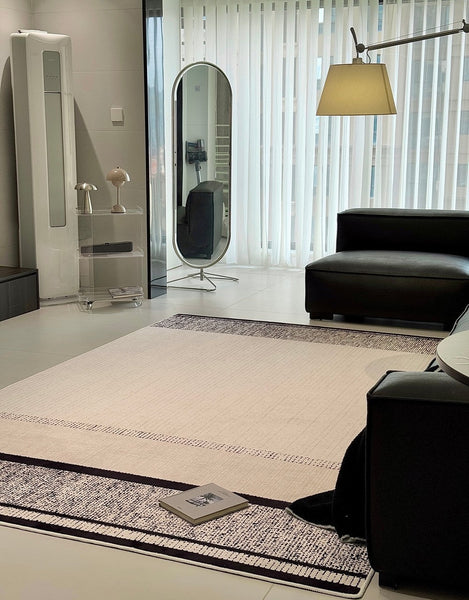 Large Abstract Rugs for Living Room, Geometric Contemporary Modern Rugs Next to Bed, Extra Large Modern Area Rugs-ArtWorkCrafts.com
