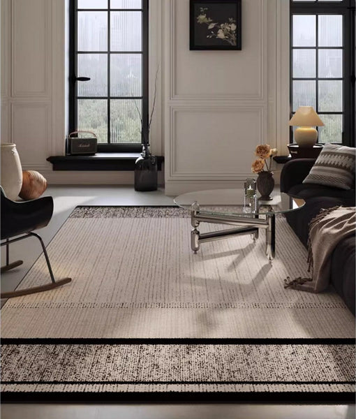 Large Abstract Rugs for Living Room, Geometric Contemporary Modern Rugs Next to Bed, Extra Large Modern Area Rugs-ArtWorkCrafts.com