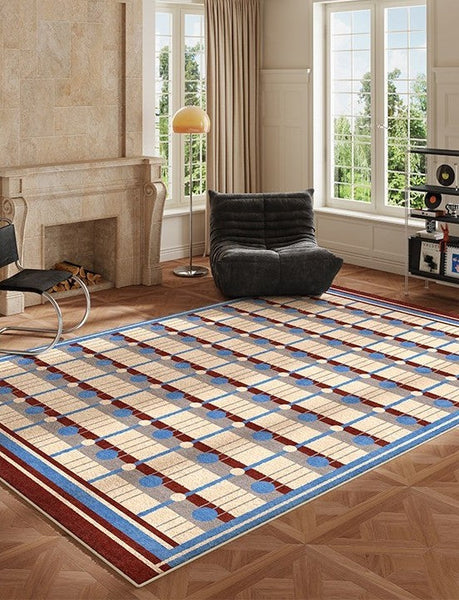 Modern Living Room Rug Ideas, Mid Century Modern Rugs for Bedroom, Large Contemporary Area Rugs for Dining Room-ArtWorkCrafts.com