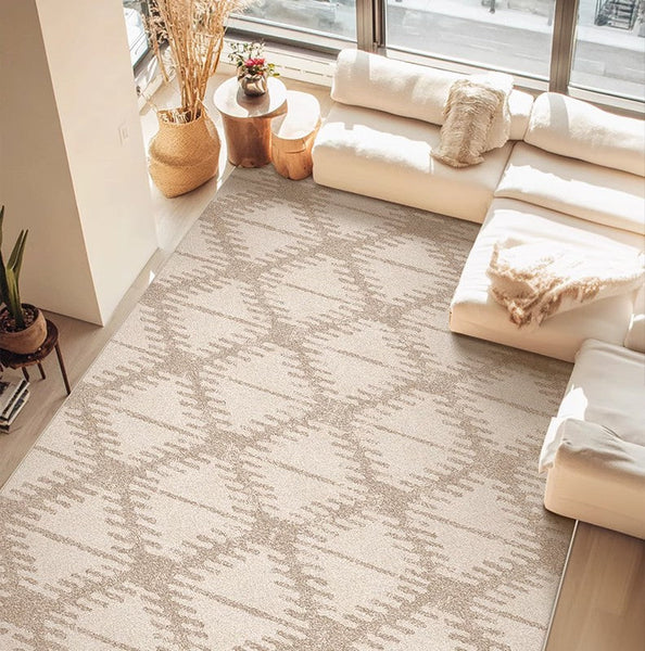 Abstract Modern Rugs for Living Room, Extra Large Modern Rugs under Dining Room Table, Contemporary Geometric Carpets, Contemporary Modern Rugs-ArtWorkCrafts.com
