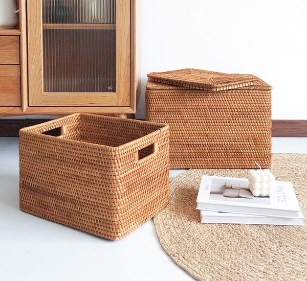 Storage Baskets for Toys, Rectangular Storage Basket for Shelves, Storage Basket with Lid, Storage Baskets for Bathroom, Storage Baskets for Clothes-ArtWorkCrafts.com