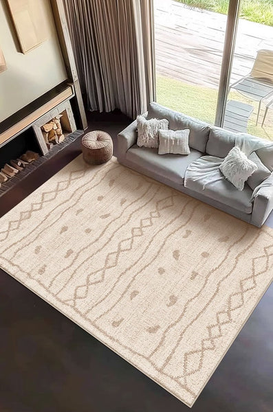 Contemporary Area Rugs for Dining Room, Modern Rugs for Living Room, Bohemian Modern Rug Ideas for Living Room-ArtWorkCrafts.com