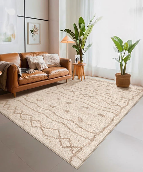 Contemporary Area Rugs for Dining Room, Modern Rugs for Living Room, Bohemian Modern Rug Ideas for Living Room-ArtWorkCrafts.com