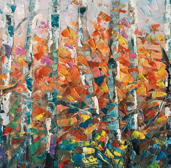 Birch Tree Wall Art, Custom Artwork, Art on Canvas, Living Room Wall Art, Ready to Hang