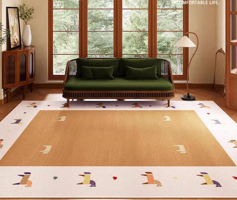 Cartoon Modern Rugs for Bedroom, Lovely Horse Area Rugs for Children Room, Geometric Modern Rugs, Modern Rugs for Living Room