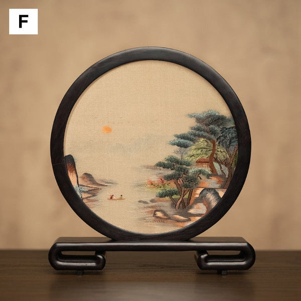 Traditional Chinese Suzhou Embroidery Ornament, Premium Souvenir, Exclusive Business Present Panda Embroidered Decor, Unique Birthday Gift-ArtWorkCrafts.com