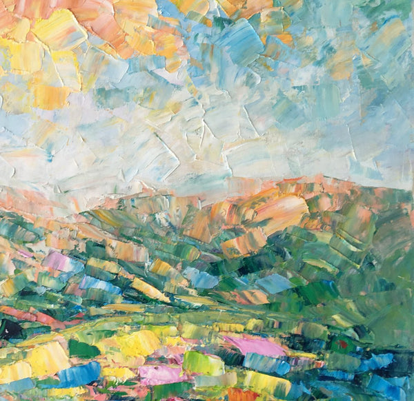 Mountain Landscape Painting, Large Wall Art Paintings, Custom Canvas Painting for Bedroom, Landscape Wall Art Paintings, Original Oil Painting-ArtWorkCrafts.com