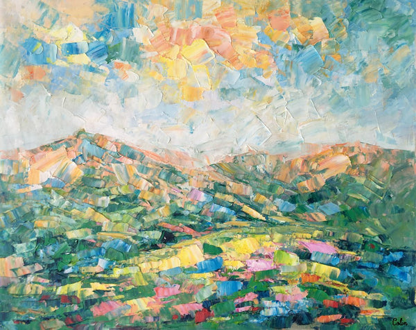 Mountain Landscape Painting, Large Wall Art Paintings, Custom Canvas Painting for Bedroom, Landscape Wall Art Paintings, Original Oil Painting-ArtWorkCrafts.com