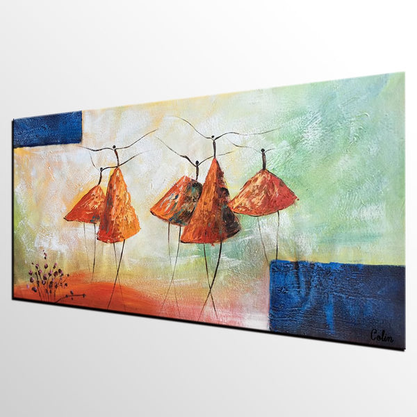 Acrylic Painting for Sale, Modern Wall Art Ideas, Contemporary Painting, Ballet Dancer Paintings, Paintings for Dining Room, Abstract Acrylic Painting-ArtWorkCrafts.com
