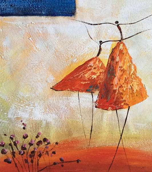 Acrylic Painting for Sale, Modern Wall Art Ideas, Contemporary Painting, Ballet Dancer Paintings, Paintings for Dining Room, Abstract Acrylic Painting-ArtWorkCrafts.com