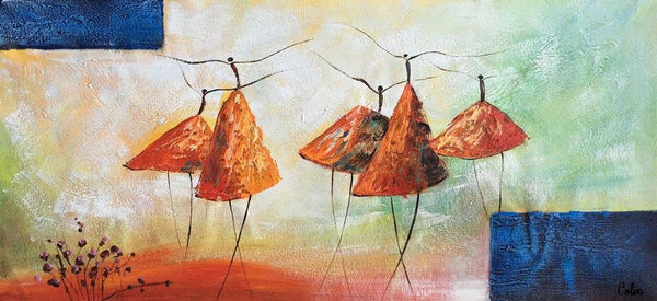 Acrylic Painting for Sale, Modern Wall Art Ideas, Contemporary Painting, Ballet Dancer Paintings, Paintings for Dining Room, Abstract Acrylic Painting-ArtWorkCrafts.com