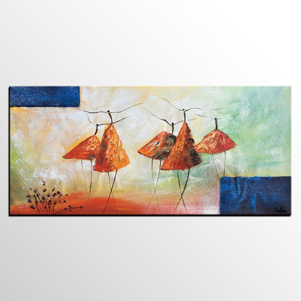 Acrylic Painting for Sale, Modern Wall Art Ideas, Contemporary Painting, Ballet Dancer Paintings, Paintings for Dining Room, Abstract Acrylic Painting-ArtWorkCrafts.com