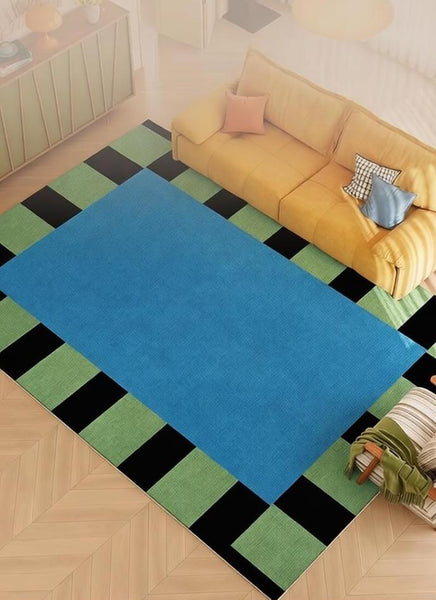 Mid Century Contemporary Rugs, Geometric Modern Rugs, Modern Living Room Rug Ideas, Colorful Area Rugs for Dining Room-ArtWorkCrafts.com