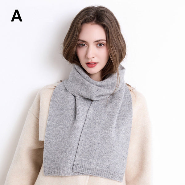 Cold Weather Scarves, Small Soft Scarf for Women, Modern Wool Scarf for Women, White Casual Scarf for Women