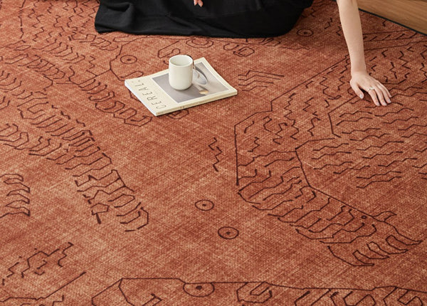 Contemporary Modern Rugs Next to Bed, Modern Rugs for Living Room, Modern Rugs under Dining Room Table, Geometric Modern Carpets for Office-ArtWorkCrafts.com