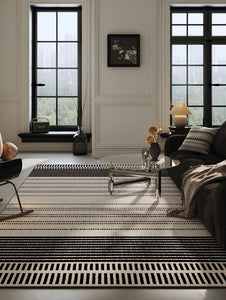 Large Abstract Rugs for Living Room, Extra Large Modern Area Rugs, Geometric Contemporary Modern Rugs Next to Bed-ArtWorkCrafts.com