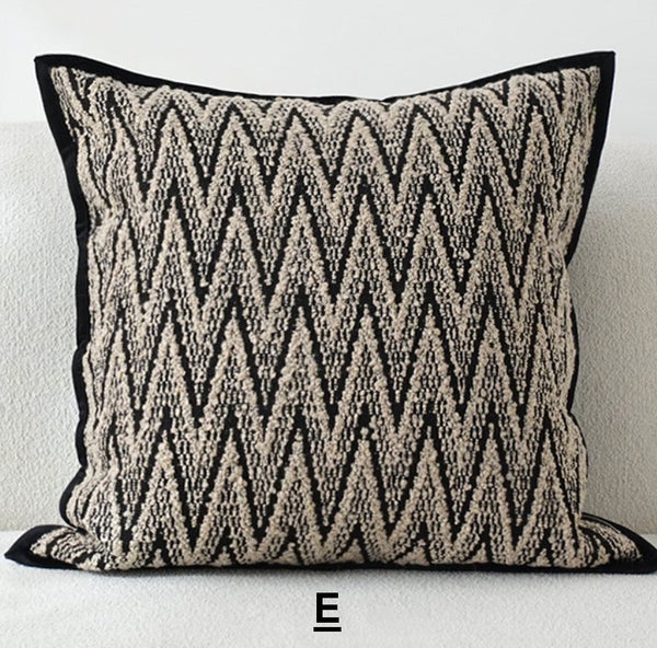 Large Modern Pillows for Couch, Modern Square Pillows, Contemporary Throw Pillows for Living Room, Modern Decorative Sofa Pillows-ArtWorkCrafts.com
