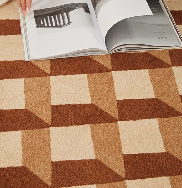 Modern Rugs under Chairs, Bedroom Modern Round Rugs, Dining Room Contemporary Round Rugs, Circular Modern Rug Ideas for Living Room-ArtWorkCrafts.com