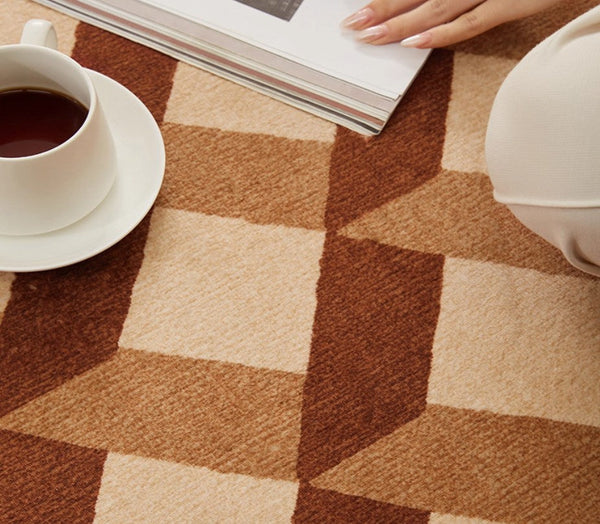 Modern Rugs under Chairs, Bedroom Modern Round Rugs, Dining Room Contemporary Round Rugs, Circular Modern Rug Ideas for Living Room-ArtWorkCrafts.com