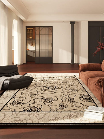 Simple Large Modern Rugs for Living Room, Abstract Modern Rugs for Bedroom, Contemporary Geometric Modern Rugs, Modern Rugs for Dining Room-ArtWorkCrafts.com