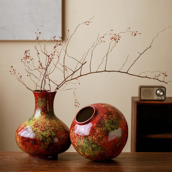 Handmade Water Holding Flower Vases, Large Pottery Flower Vases, Modern Bouquet Flower Vases, Centerpiece on Dining Table, Flower Vase on Table-ArtWorkCrafts.com