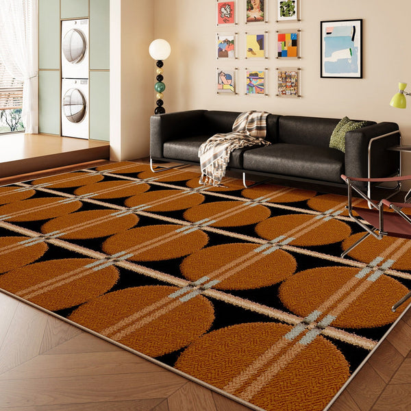 Modern Rugs for Living Room, Geometric Modern Carpets, Colorful Abstract Rugs for Bedroom, Mid Century Contemporary Rugs