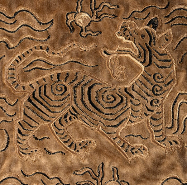 Contemporary Modern Sofa Pillows, Embroidery Tiger Pattern Pillows for Couch, Decorative Throw Pillows for Bedroom, Large Modern Sofa Pillow for Living Room-ArtWorkCrafts.com