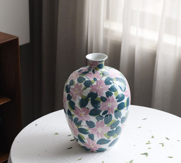 Unique Handmade Modern Flower Vase, Large Porcelain Vases for Modern Home Decor, Centerpiece Ceramic Bouquet Vases, Contemporary Vases on Dining Table-ArtWorkCrafts.com