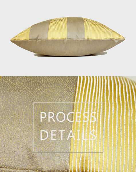 Decorative Throw Pillow for Couch, Yellow Modern Sofa Pillows, Simple Modern Throw Pillows for Couch, Yellow Square Pillows-ArtWorkCrafts.com