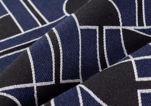 Abstract Decorative Throw Pillows, Geometric Contemporary Pillows, Blue Square Modern Throw Pillows for Couch, Large Simple Throw Pillow for Interior Design-ArtWorkCrafts.com