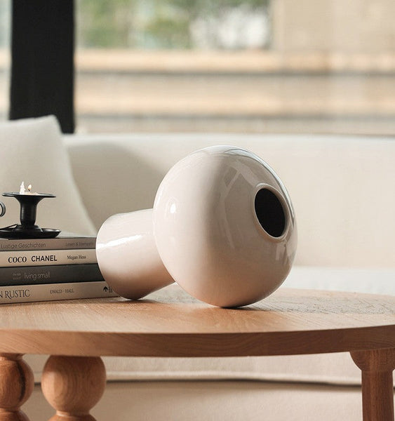 Porcelain Vases for Modern Home Decor, Handmade Modern Flower Vase, Contemporary Vases on Dining Table, Centerpiece Ceramic Bouquet Vases-ArtWorkCrafts.com