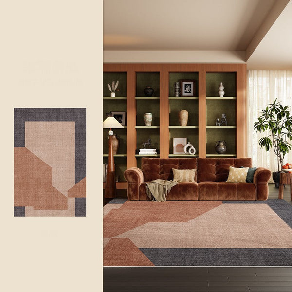 Mid Century Contemporary Modern Rugs, Abstract Modern Rugs for Living Room, Contemporary Geometric Carpets, Oversized Modern Rugs under Dining Room Table-ArtWorkCrafts.com