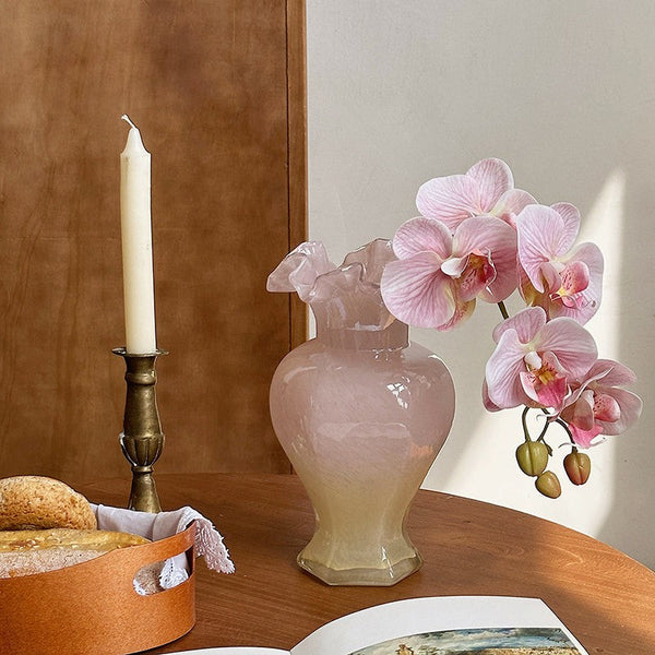 Water Holding Flower Vases, Glass Bud Vases, Bouquet Flower Vase, Vintage Glass Flower Vases, Handmade Flower Vases on Table-ArtWorkCrafts.com