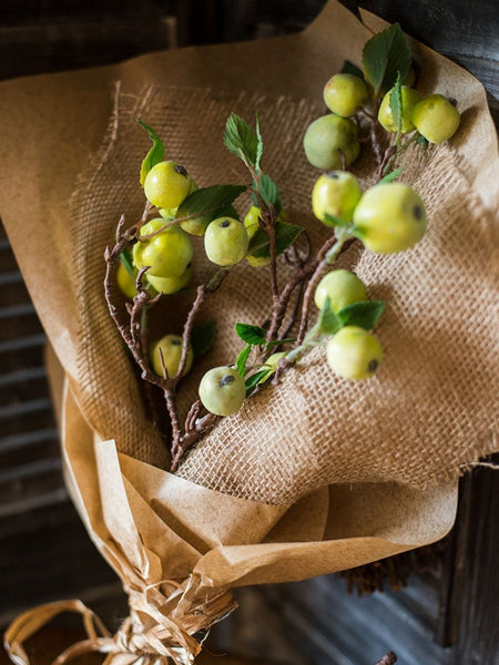 Beautiful Modern Flower Arrangement Ideas for Home Decoration, Apple Branch, Fruit Branch, Table Centerpiece, Simple Artificial Floral for Dining Room-ArtWorkCrafts.com