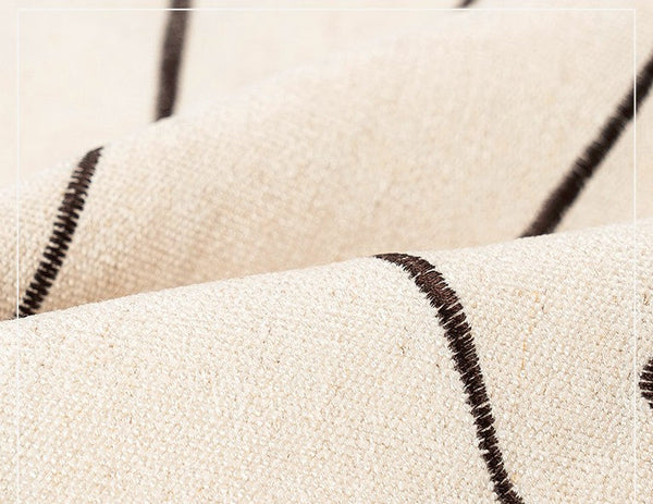 Geometric Square Modern Throw Pillows for Couch, Beige Decorative Throw Pillows, Large Contemporary Throw Pillow for Interior Design-ArtWorkCrafts.com