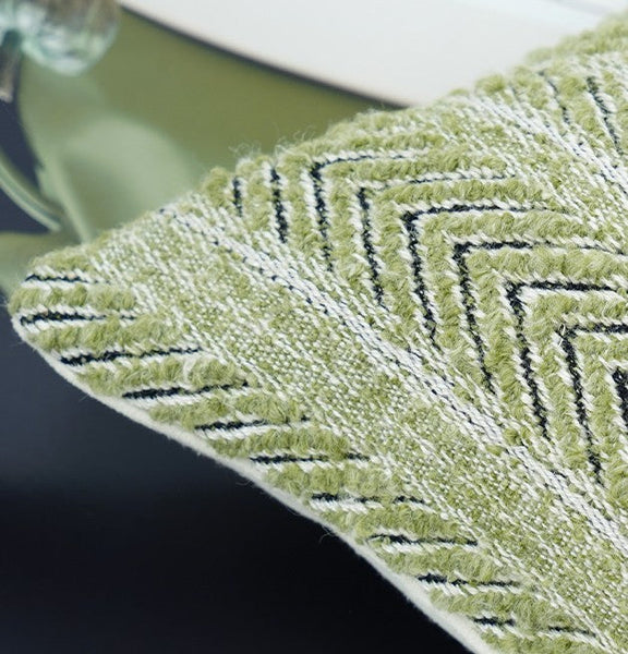 Morocco Green White Modern Sofa Pillows, Large Square Modern Throw Pillows for Couch, Large Decorative Throw Pillows, Simple Throw Pillow for Interior Design-ArtWorkCrafts.com