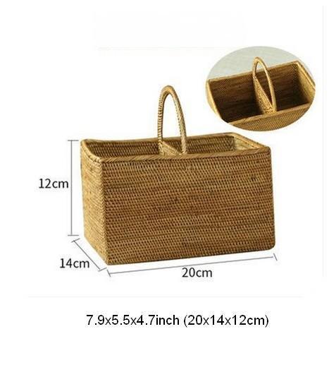 Natural Fiber Baskets, Small Storage Basket for Kitchen, Indonesia Woven Storage Basket, Rattan Storage Basket for Dining Room-ArtWorkCrafts.com