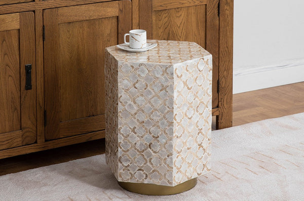 Portable Casual Side Table, Creative Coffee Table, Contemporary Small Sofa Side Table, Shell Small Side Table, Unique Small End Table-ArtWorkCrafts.com