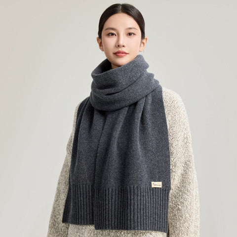 Casual Scarf for Women, Cold Weather Scarf, Fashion Designer Scarf, Red Winter Scarf, Modern Wool Scarf for Women, Soft Cashmere Scarf for Women-ArtWorkCrafts.com