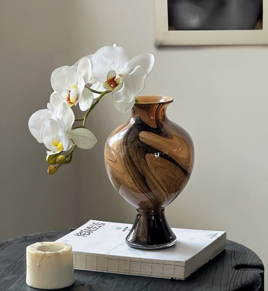 Modern Vases for Flowers, Unique Handmade Glass Bud Vases, Vintage Glass Flower Vases, Flower Vases on Table-ArtWorkCrafts.com