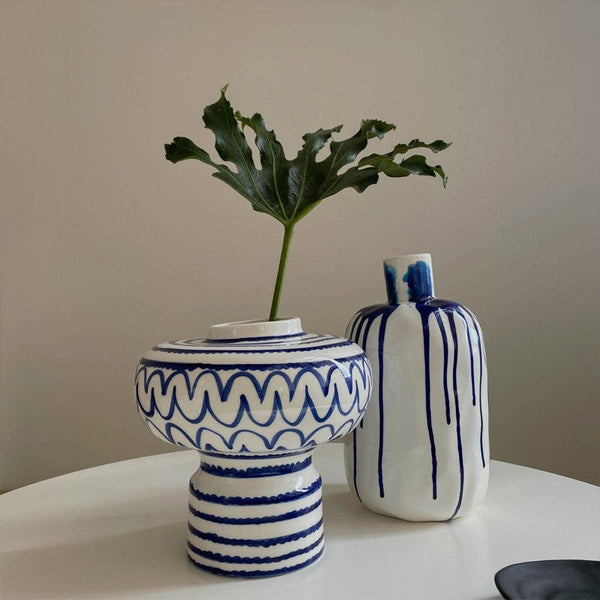 Modern Ceramic Flower Vases, Handmade Water Holding Flower Vases, Porcelain Bud Vases, Small Flower Vases on Table-ArtWorkCrafts.com