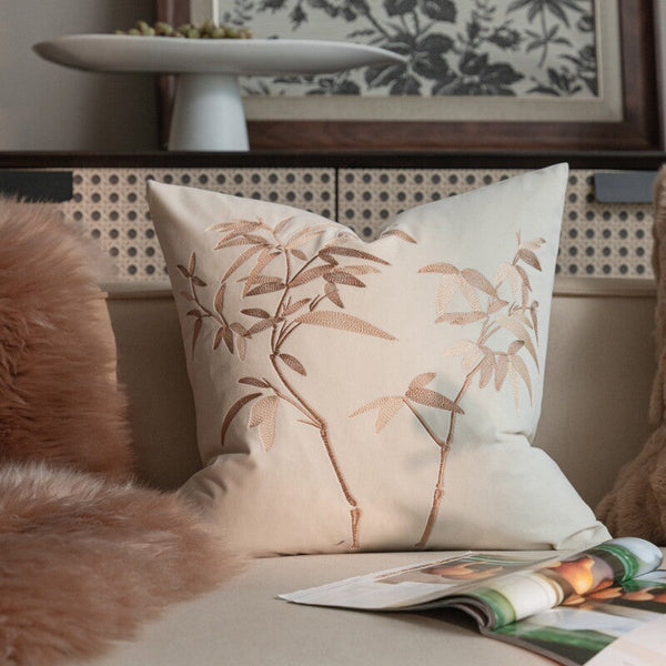 Modern Decorative Pillows for Bedroom, Decorative Pillow Arrangement Ideas for Couch, Embroidered Butterfly Pillow Covers, Large Decorative Throw Pillows for Living Room-ArtWorkCrafts.com