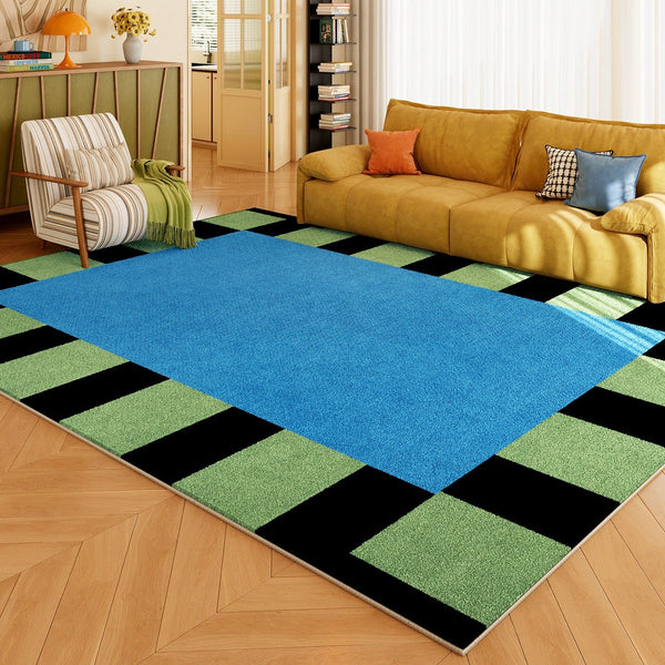 Mid Century Contemporary Rugs, Geometric Modern Rugs, Modern Living Room Rug Ideas, Colorful Area Rugs for Dining Room-ArtWorkCrafts.com