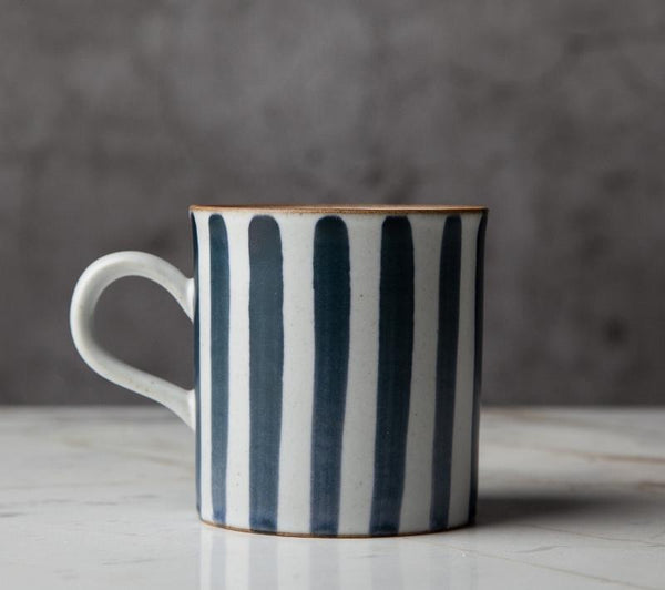 Pottery Tea Cup, Large Capacity Coffee Cup, 10 oz Cappuccino Coffee Mug, Handmade Pottery Coffee Cup-ArtWorkCrafts.com