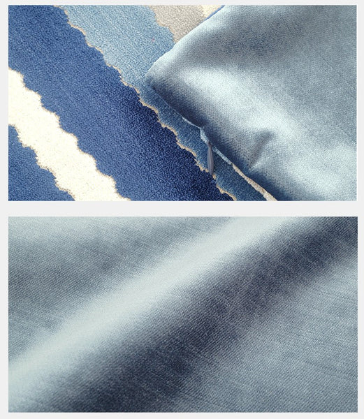 Contemporary Square Modern Throw Pillows for Couch, Large Abstract Blue Decorative Throw Pillows, Simple Throw Pillow for Interior Design, Modern Sofa Pillows-ArtWorkCrafts.com